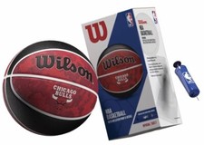 Wilson Chicago Bulls NBA Team Tribute Size 7 Basketball w/Ball Pump FREE SHIP
