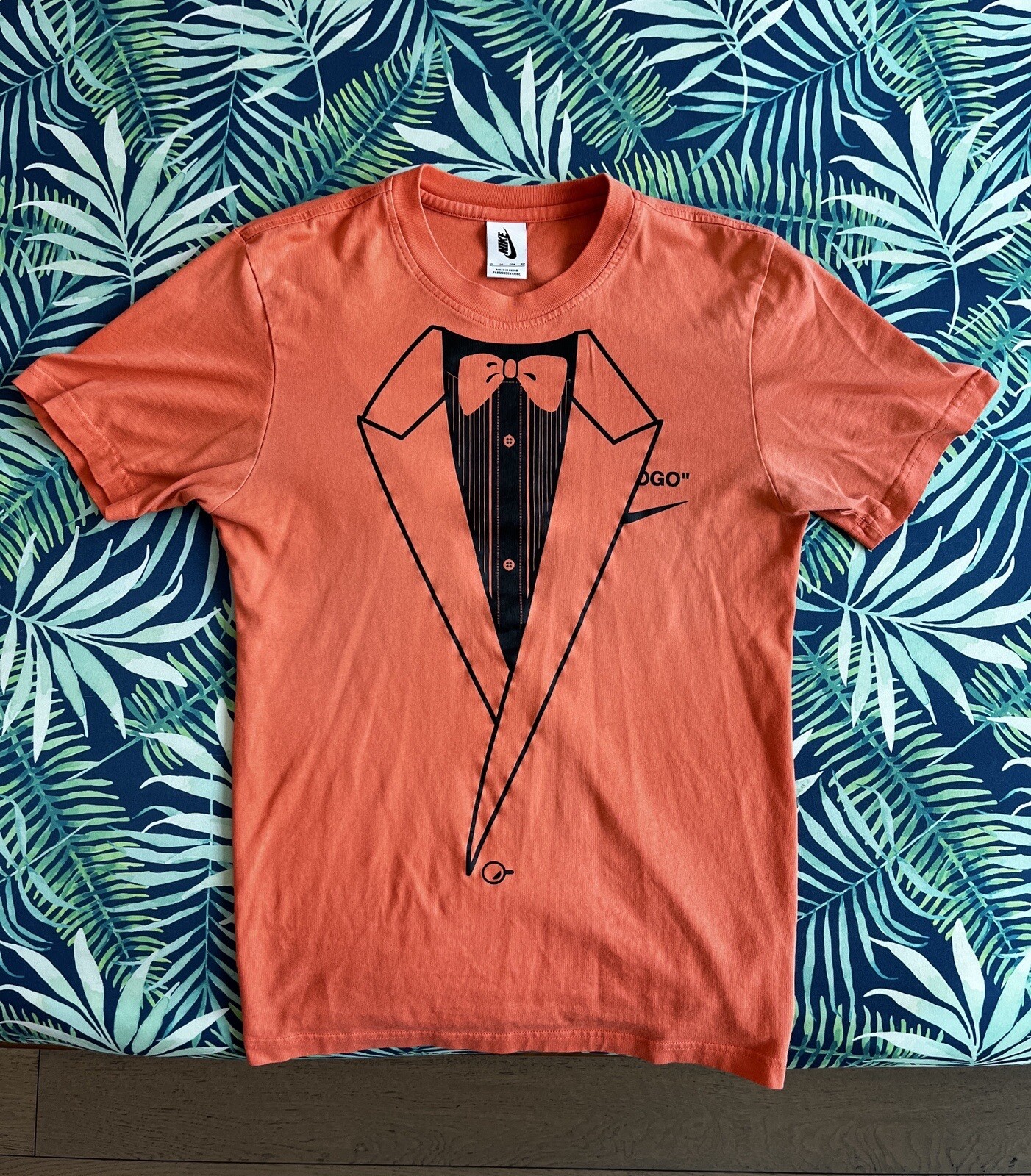 OFF WHITE X NIKE T shirt NIKE BIANCO SPORCO XS stampa fiocco