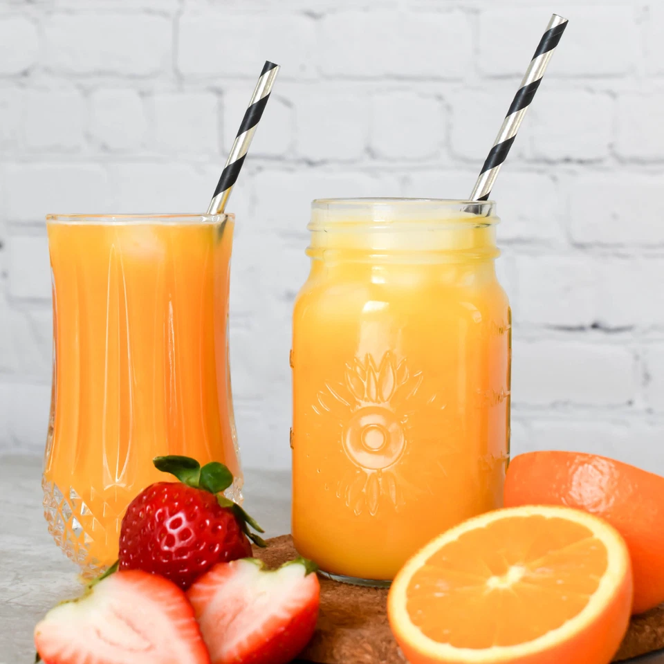 Black, Silver Straws Disposable Drinking Straws 100 For Cocktails Birthday Party - Image 4 of 4