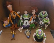 toy story mixed lot with working talking woody  talking buzz, more.13 pieces