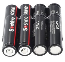 REAL CAPACITY 14500 900mAh 3.7V Li-ion Rechargeable Batteries 1000Times Cycles