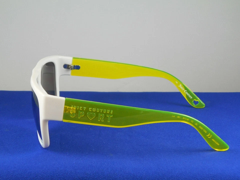 Gafas de sol deportivas Juicy Couture blancas transparentes amarillas JU 202/S 0JZL $98 Foto 3 de 4