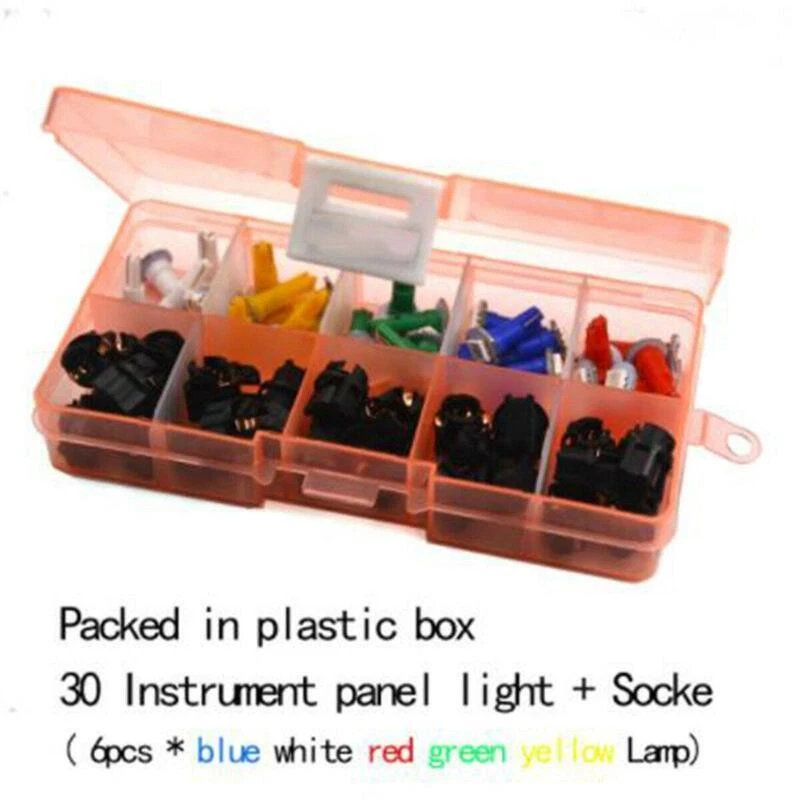 Panel de instrumentos LED para automóvil T5 5050SMD cuadro de luz indicador enchufe de torsión 30 piezas Foto 3 de 4