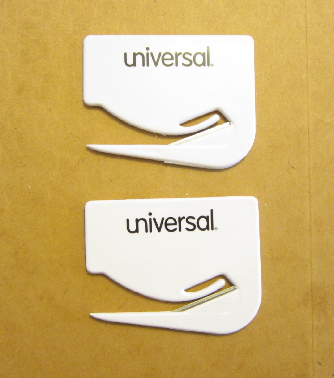 2 NEW UNIVERSAL LETTER OPENERS WITH CONCEALED BLADE HAND ENVELOPE
