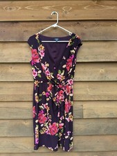 New Chaps Floral Print Dress Size L