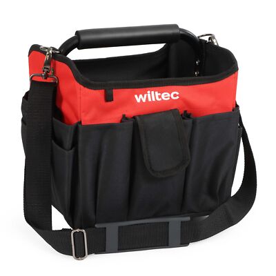 Wiltec Werkzeugtasche 25,5x23x28cm Arbeitstasche 23 Fächer Werkzeug Tasche Gurt
