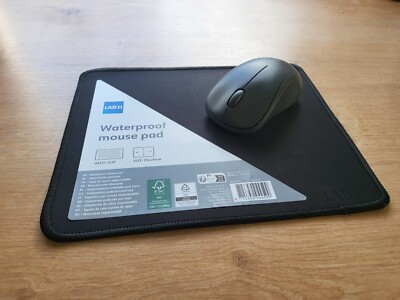 Mousepad Schwarz Rutschfest  25x20cm Black PC Computer Maus Pad Mauspad Gaming