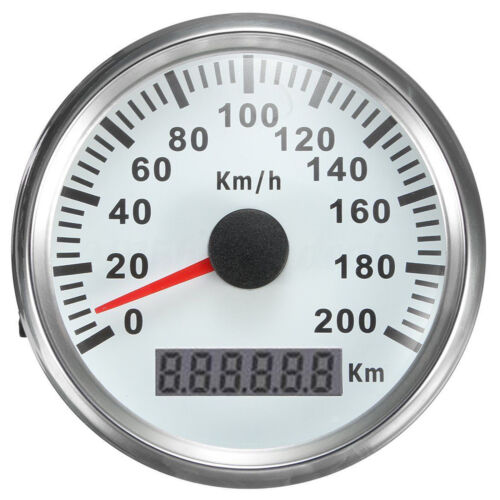 85mm GPS 200KM/H Speedometer Gauge for Car Truck Motorcycle Marine ATV UTV White - Picture 2 of 8