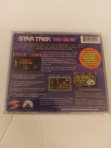 Star Trek Trivia Challenge CD-ROM 1999 Sound Source Interactive Brand New - Picture 2 of 2