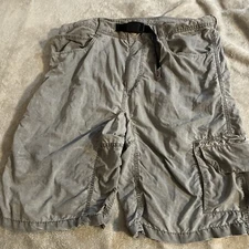 Gramicci Mens Cargo Shorts 32 Nylon Hiking Climbing Belted lightweight hole