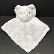 Parents Choice Elephant Lovey Gray Plush Fleece Satin Polka Dots Security