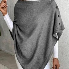 Shawl, poncho, pashmina Grey