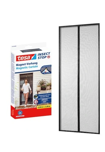 Magnet-Fliegengitter Für Türen – Selbstschließend, 90x210 Cm, Mit Klettband, Einfach Montieren