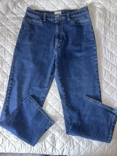 1980s French Dressing Jeans High Waist Rise Jeans Made In Canada 14P