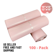 100 Soft PINK Poly Mailers Shipping Envelopes Poly Bags 10x13 12x15