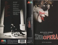 RENATO ZERO rara VHS ORIGINALE Zeropera Atto Secondo  MADE in ITALY 1993