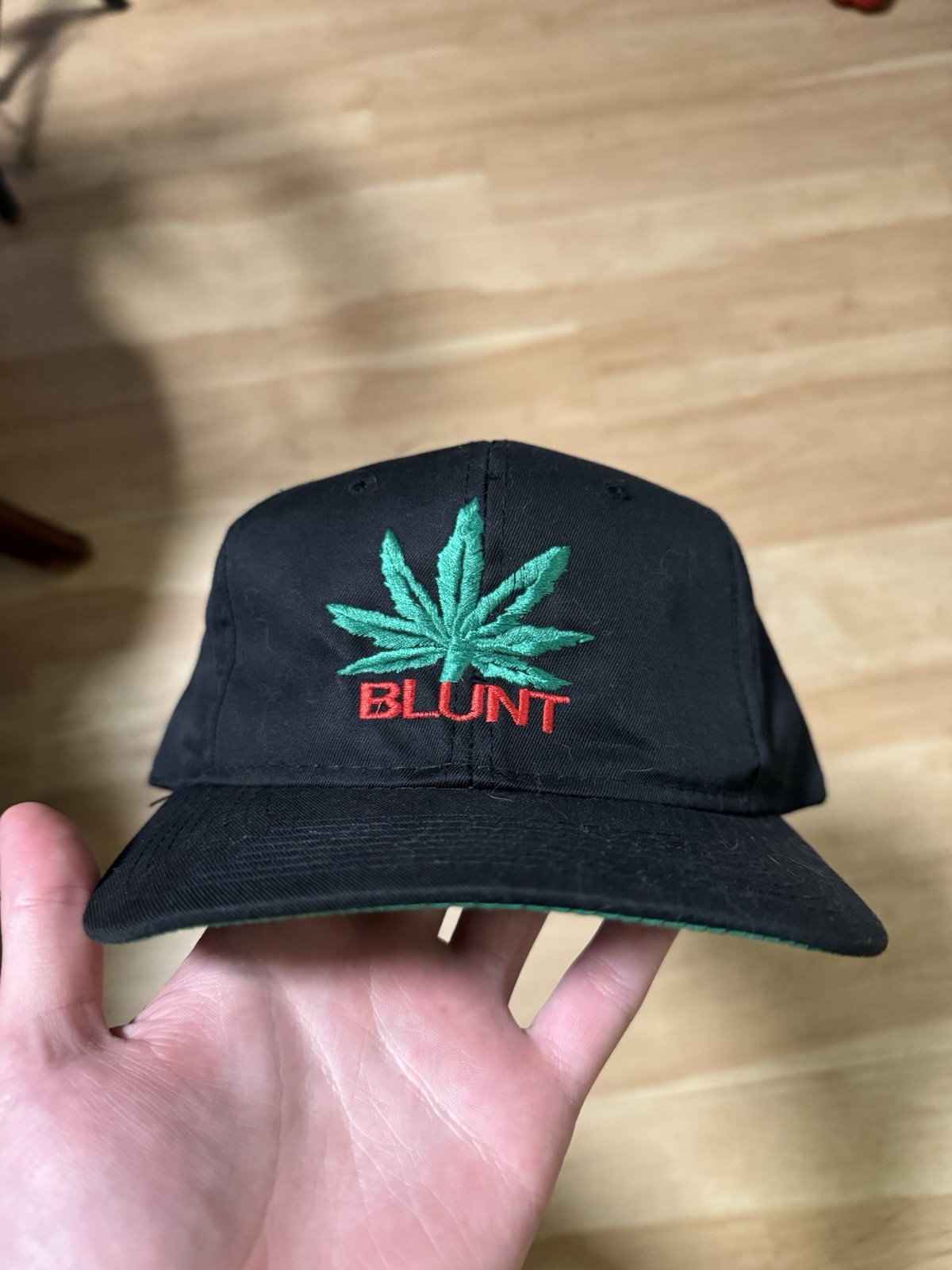 Vintage 90s Blunt Smoking SnapBack Hat Skateboard Skating *RARE*