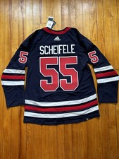 NWT Authentic Winnipeg Jets Scheifele Alternate Adidas Hockey Jersey, Men's 52