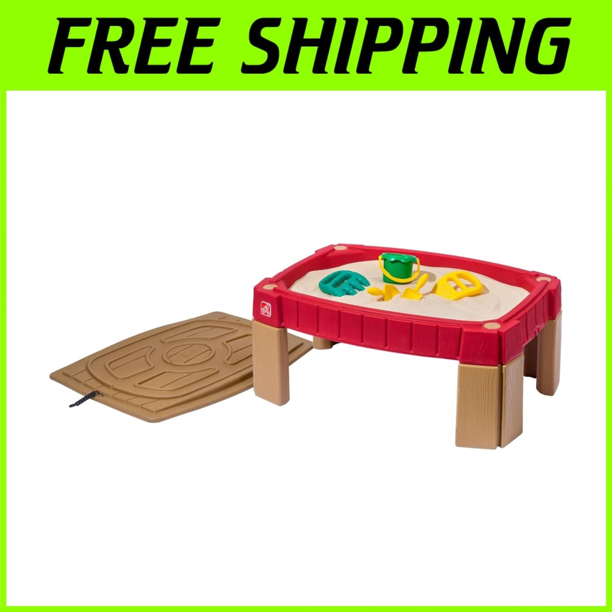 Interactive Sand Activity Table with Race Track Lid Accessories for  Toddlers