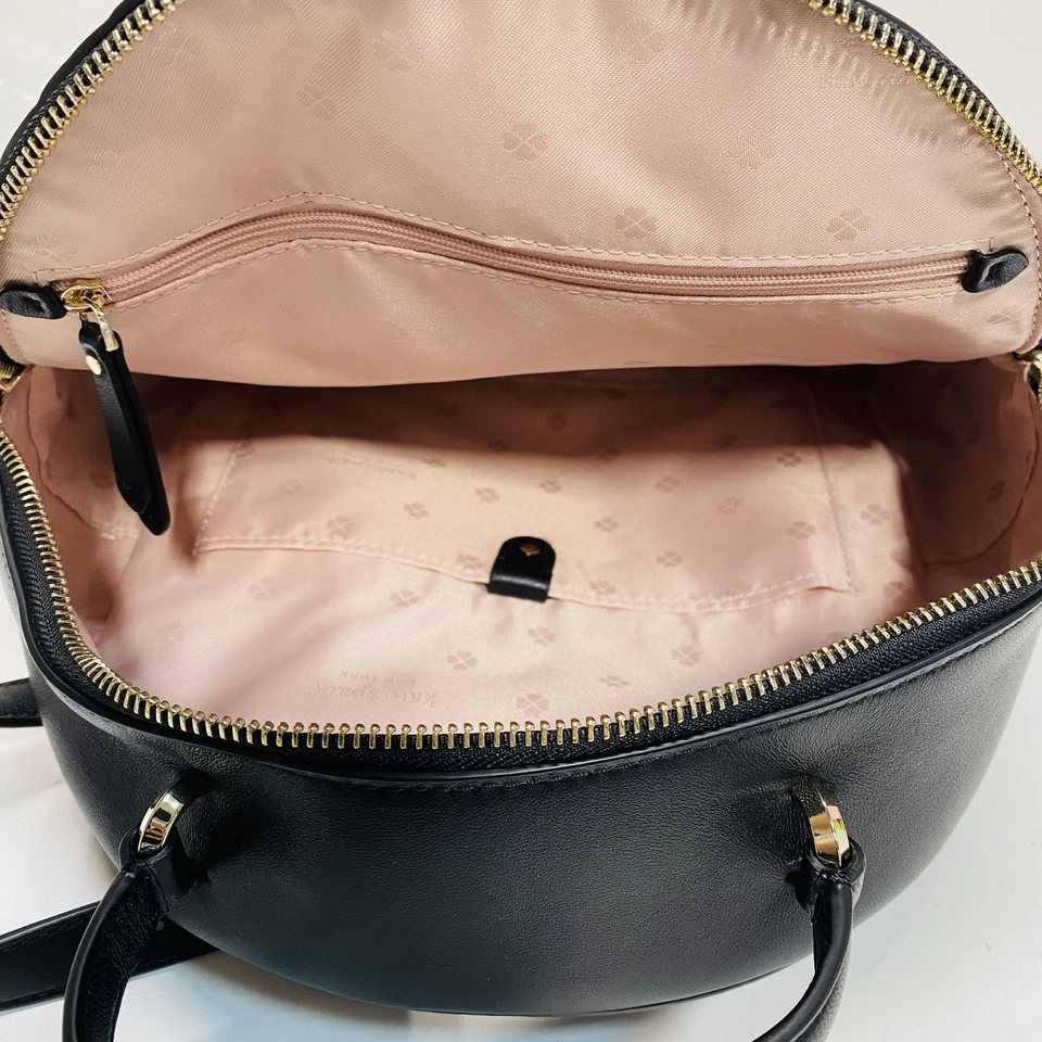 Mochila Kate Spade Mujer Negra Chevron Acolchada Imitación Cuero Foto 4 de 4