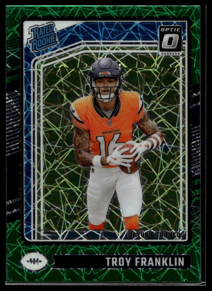 2024 Donruss Optic #294 Troy Franklin Green Velocity Rated Rookie