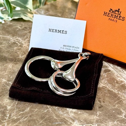 HERMES Hermes Mould Scarf Ring Silver