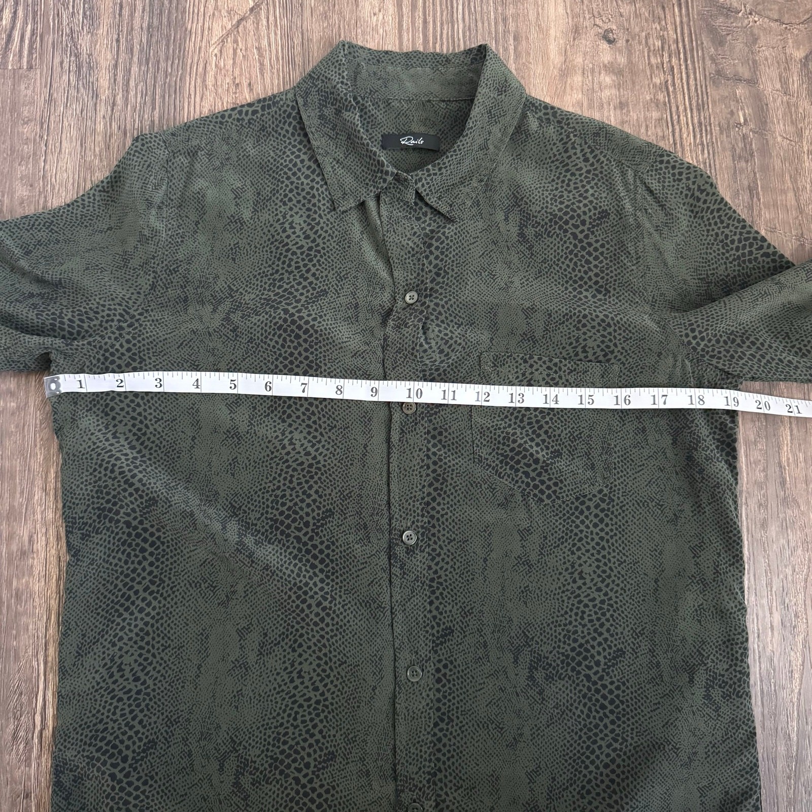 Rails Kate Silk Python Print Button Down Blouse i… - image 8