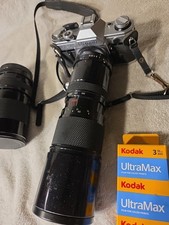 Canon AE-1 SLR Film Camera Asanuma Lens100-300mm telephoto 67mm uv filter45-150m