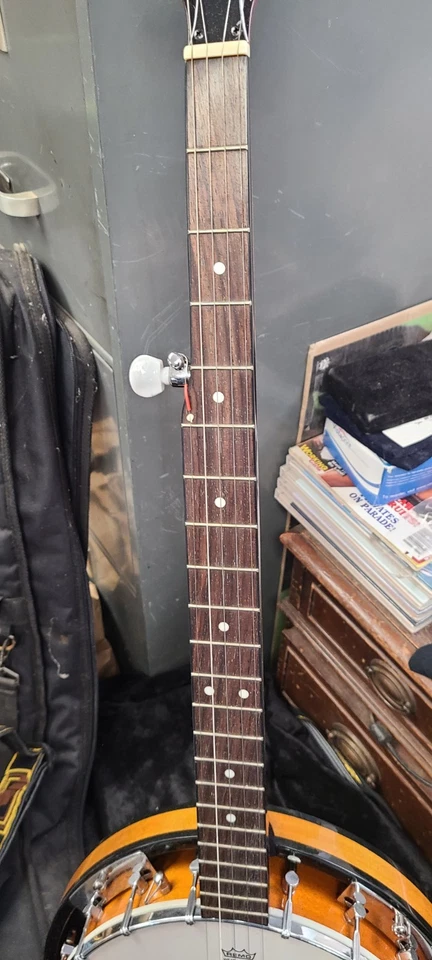 Fender 5-String Banjo With Soft Case Strap & Book Beginner Banjo - Image 3 of 4