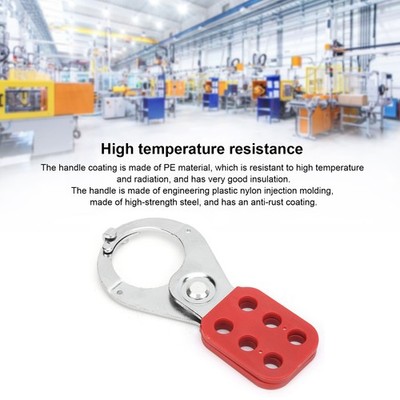 Lockout Hasp Steel Multiplayer Management Lock 6 Hole Interlock 1.5in Inside SET