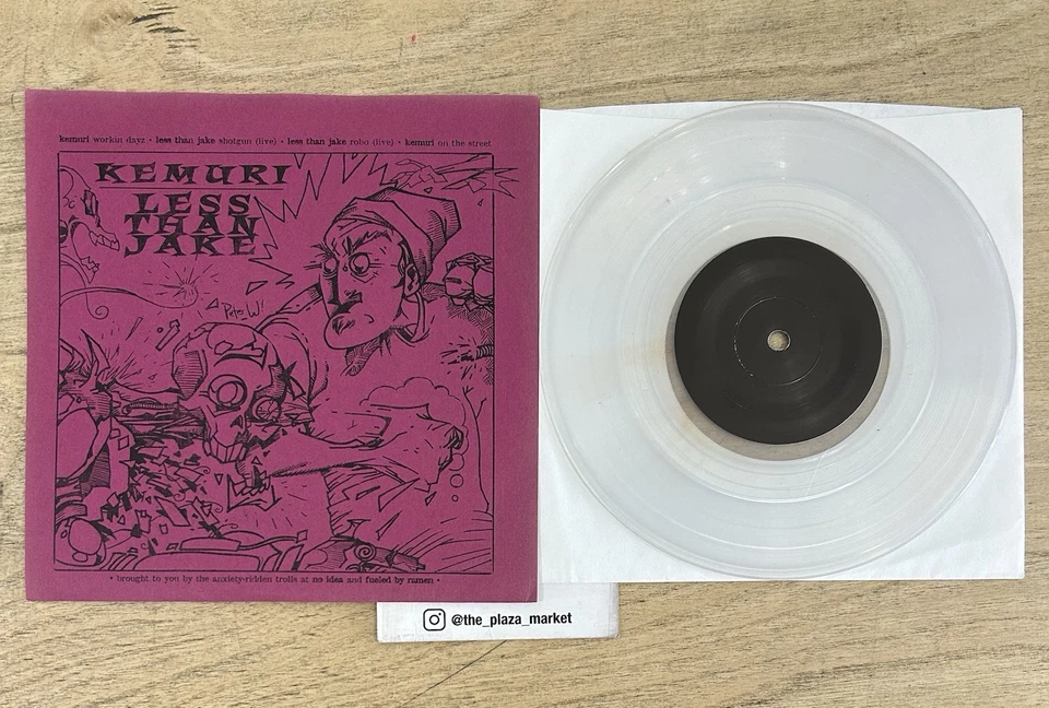 Less Than Jake / Kemuri 7” vinyl EP record Clear color /384 Rare - Image 2 of 2