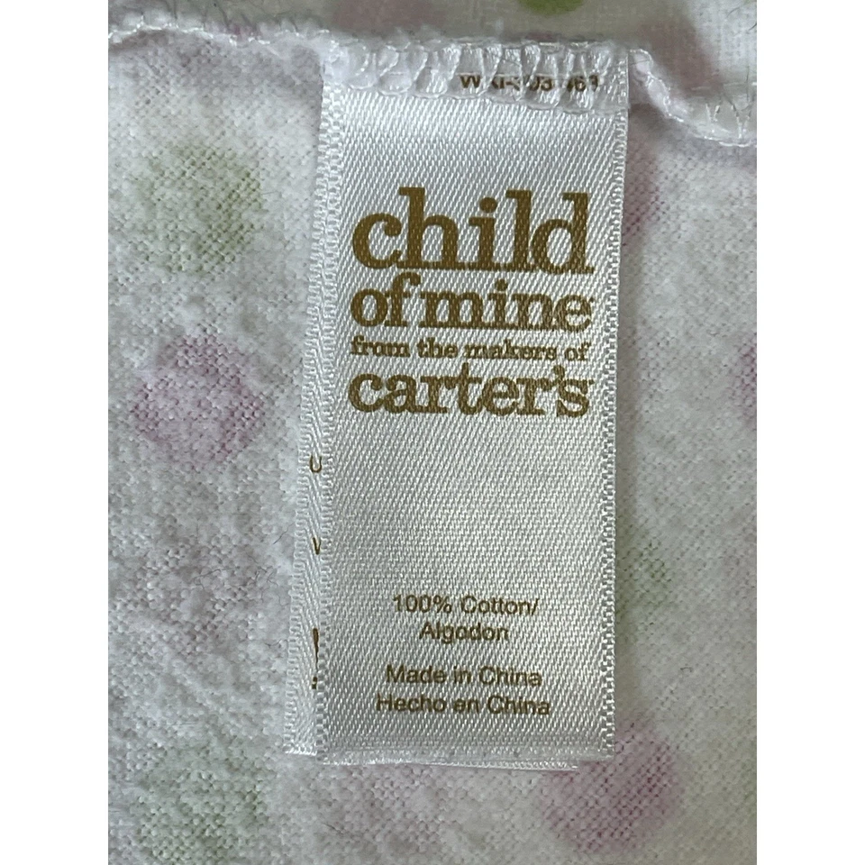 Carters Child of Mine Receiving Одеяло Фланелевое Белое Розовое Зеленое Точечное Милое - Изображение 4 из 4