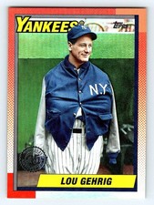 Topps Update Series 2025 - 1990 Lou Gehrig Rainbow Foil  #U90-14 - Yankees