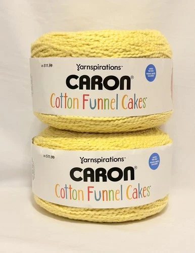 CARON Yarnspirations Cotton Funnel Cakes 100% Cotton BUTTERCUP 425 yd Ea NEW - product listing photo
