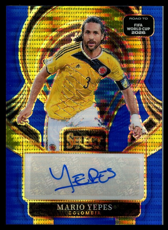 2026 Panini Select Road to FIFA World Cup Mario Yepes Auto Blue Pulsar