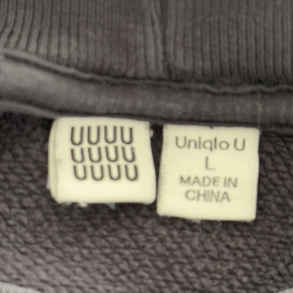 Uniqlo U Lemaire Boxy Mezcla de Algodón Cuello Alto Minimalista Sudadera Grande Azul Marino Foto 4 de 4