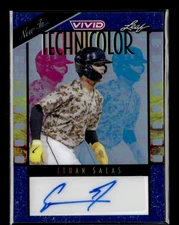 Ethan Salas 2023 Leaf Vivid Technicolor Blue Auto 1/7