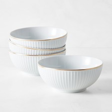 Pillivuyt Plisse Gold Cereal Bowls 41103