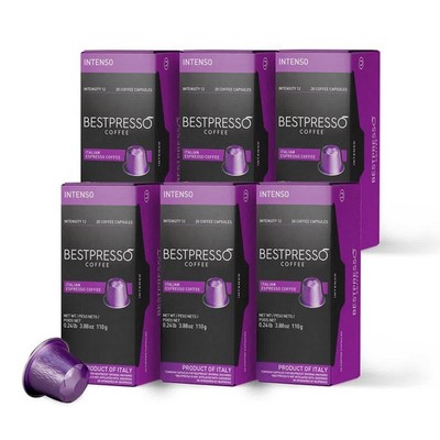 Bestpresso Coffee for Nespresso Machine 120 pods Intenso Blend - High Intensity