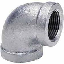 1" 90 Degree Elbow Galvanized Malleable 150 PSI Lead Free
