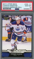 Connor McDavid 2015 Upper Deck Collection Hockey Rookie Card #CM-21 PSA 10