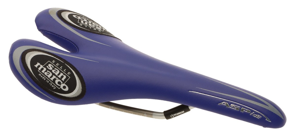 Selle San Marco Aspide Saddle Titanium Rails Blue 2004 NIB NOS NEW