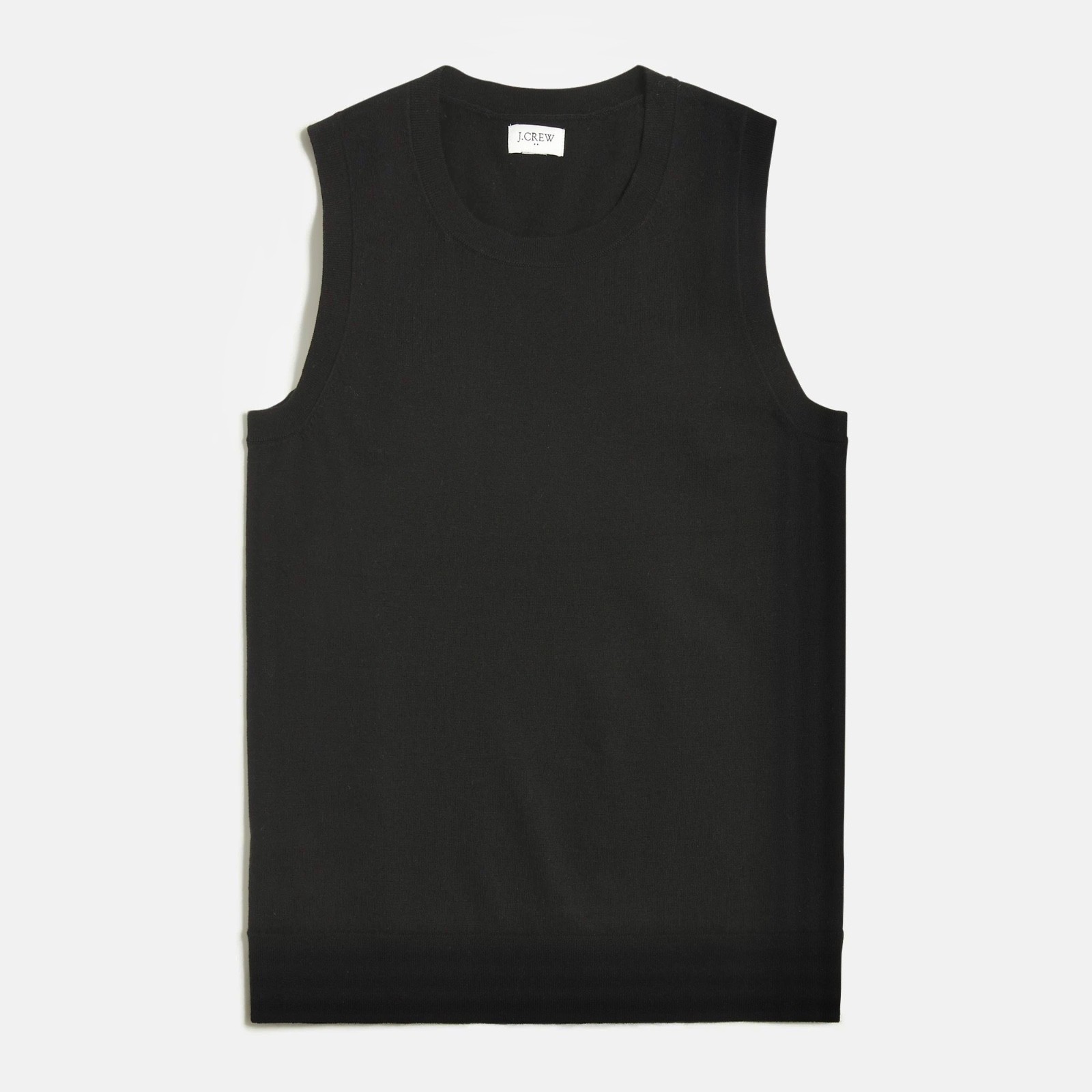 J Crew Womens Classic Shell 100% Cotton Black Boat Neck Tank - S