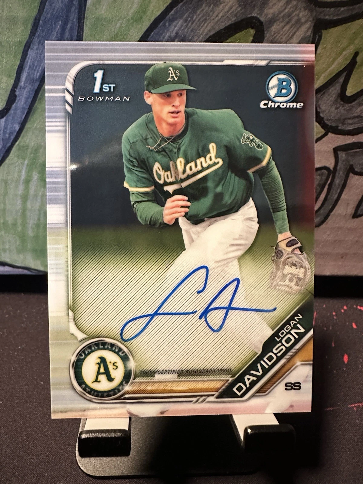 2019 Bowman Draft 1st Chrome Draft Autographs Logan Davidson #CDA-LD (RC)