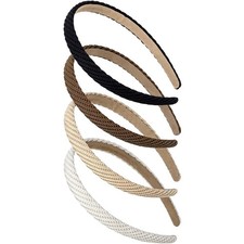 4Pcs Thin Headbands for Women Fashion Solid Colors Headband Non Slip Head Ban...