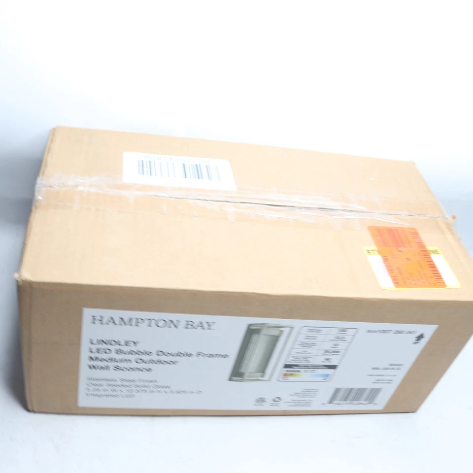 Hampton Bay Lindley Moderno 1 Luz LED Exterior Linterna Aplique 12.38" Foto 3 de 4