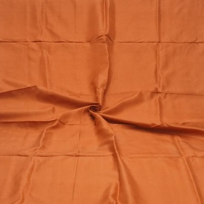 Vintage Rust 100% Pure Silk Handloom Sari Remnant 5YD Craft Fabric Silk Scrap