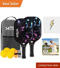 Pickleball Paddles, USAPA Approved Fiberglass Surface Pickleball Set with Pic...