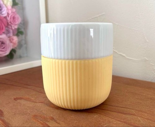 Royal Copenhagen Fluted Contrast Yellow Green Mug Cup 380ml Pair Set - Picture 3 of 9