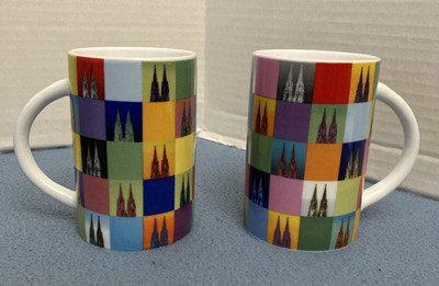 Cologne (Germany) Koln Cathedral Colorblock Handled Skinny Mug - Set of 2
